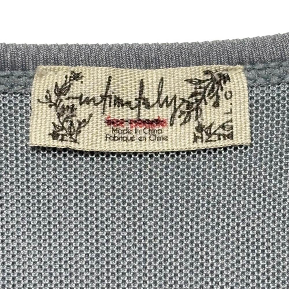 NEW Free People Intimately Victoria Plunge Bodysuit Size L Weathervane Gray Flaw - Picture 12 of 15
